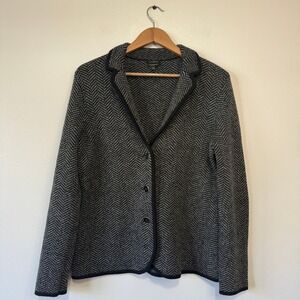 Talbots Women's Herringbone 100% Merino Wool Blazer Jacket
